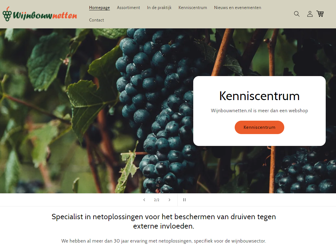 Lancering webshop wijnbouwnetten